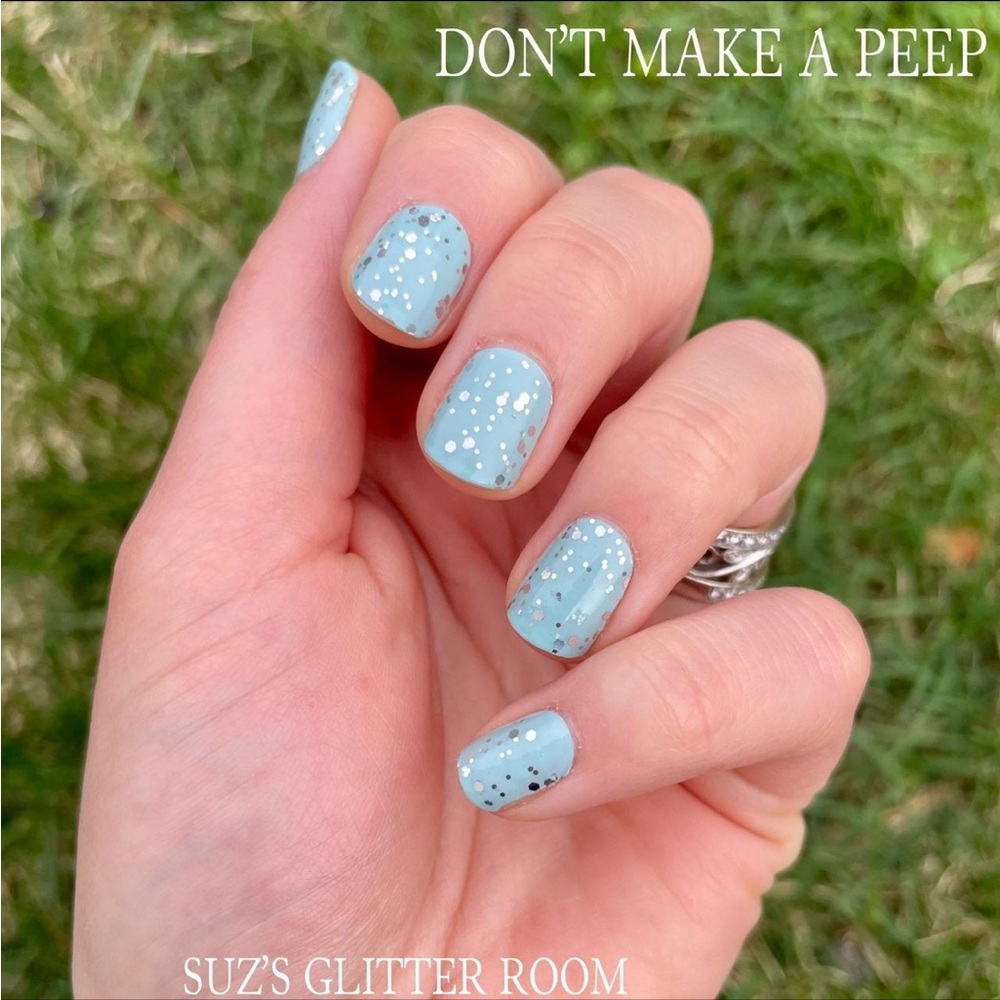 *Retired* Color Street: Don’t Make a Peep | Blue Spring Easter Silver Glitter - Picture 5 of 16